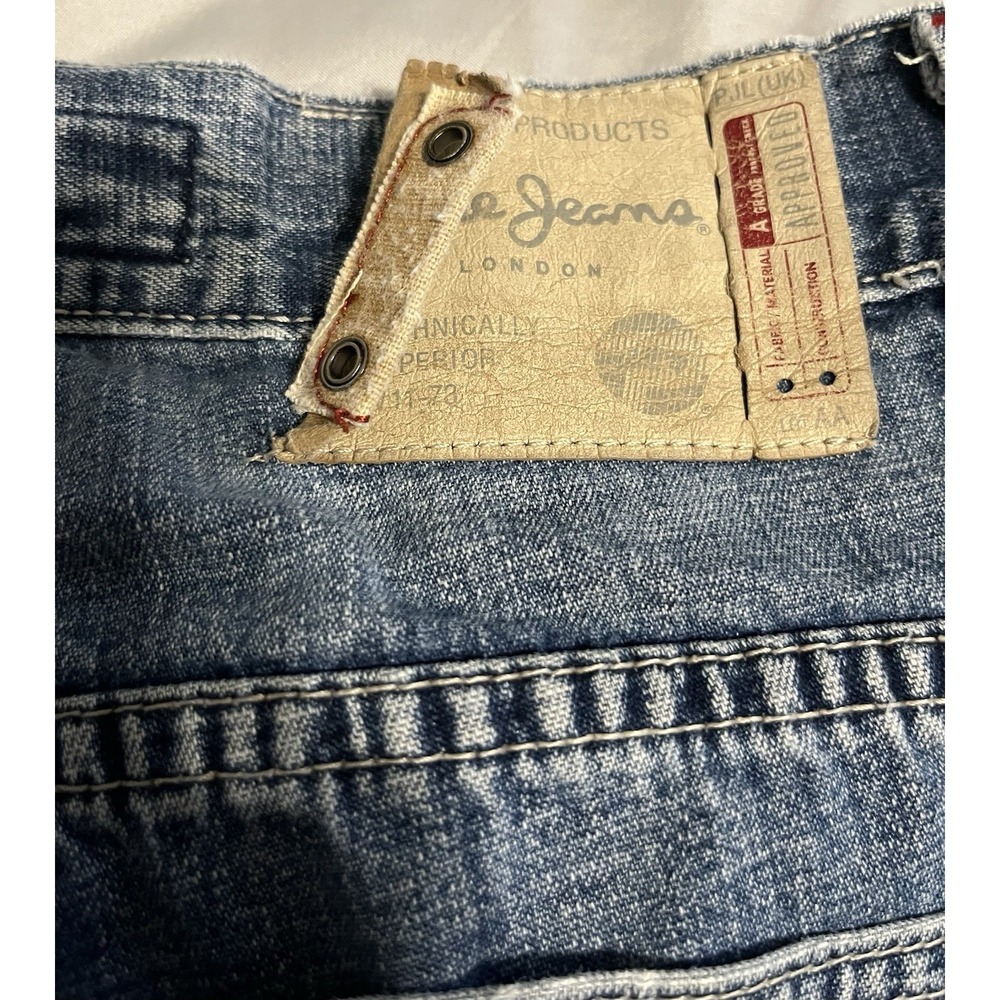 Vintage Pepe Jean Shorts Denim Carpenter Y2K Baggy Skater Blue 38 - Picture 10 of 16